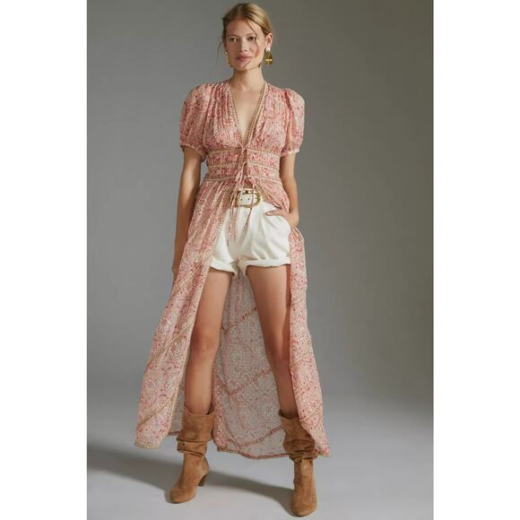 Forever That Girl for Anthropologie Tops - Forever That Girl Long Length Tie-Front Shirt L